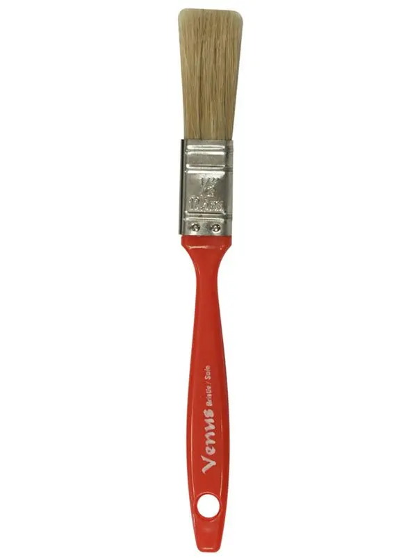 Richard Utility Venus 1/2-Inch Straight Paint Brush – White Bristle With Red Plastic Handle 1