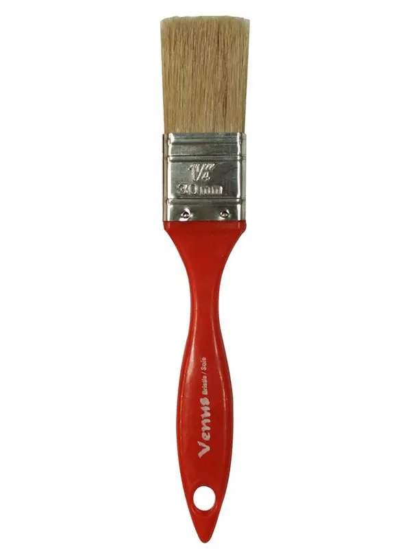 Richard Utility Venus Series 1.25-Inch Straight Paint Brush — Compact Design With Red Plastic Handle (Model 80052) 1