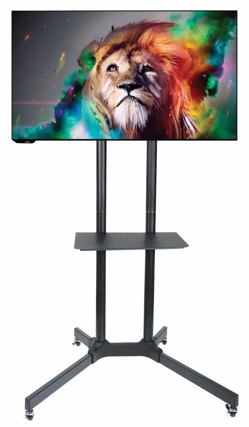 Rolling Mobile Tv Stand For 32-70 Inch Flat Screen Lcd And Led Displays 1