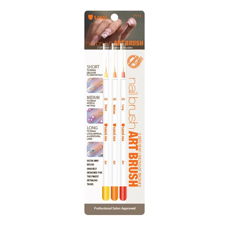 Sassi Art Brush Set – 3-Piece Fine-Tip Artist Brushes For Detail Work 1