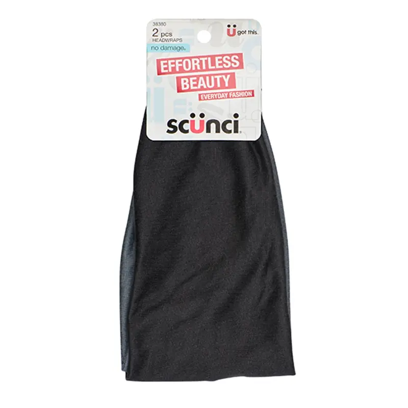 Scunci Gray & Black Stretch Headwraps 1