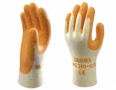 Showa 310N Latex-Free Rubber Work Gloves – 10-Pack, Orange 1