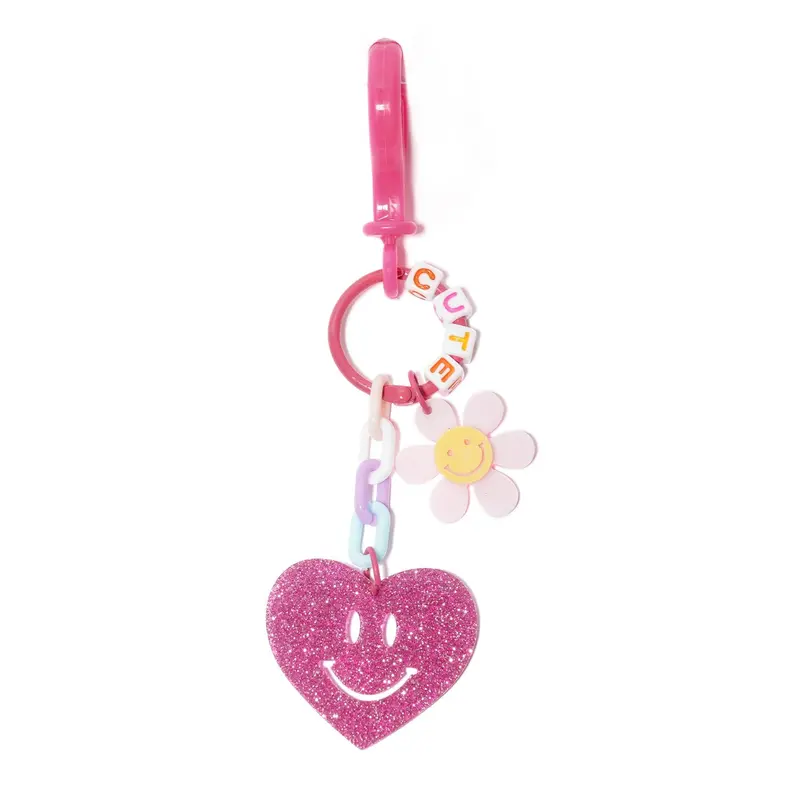 Smile & Heart Keychain – Dual-Charm Friendship Keepsake 1