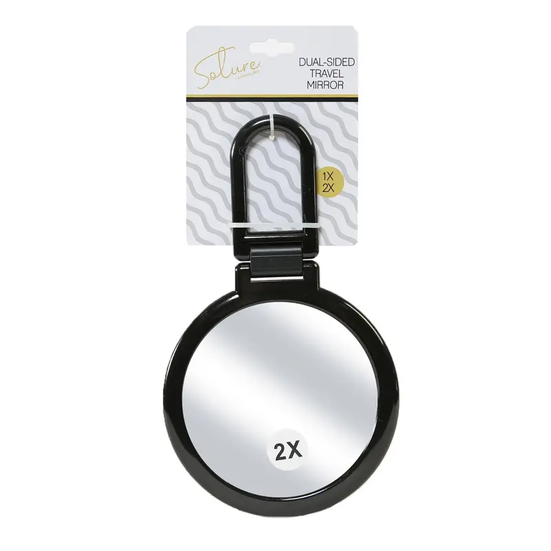 Solure Dual-Sided Travel Mirror – Compact Foldable Makeup Mirror With Magnification 1