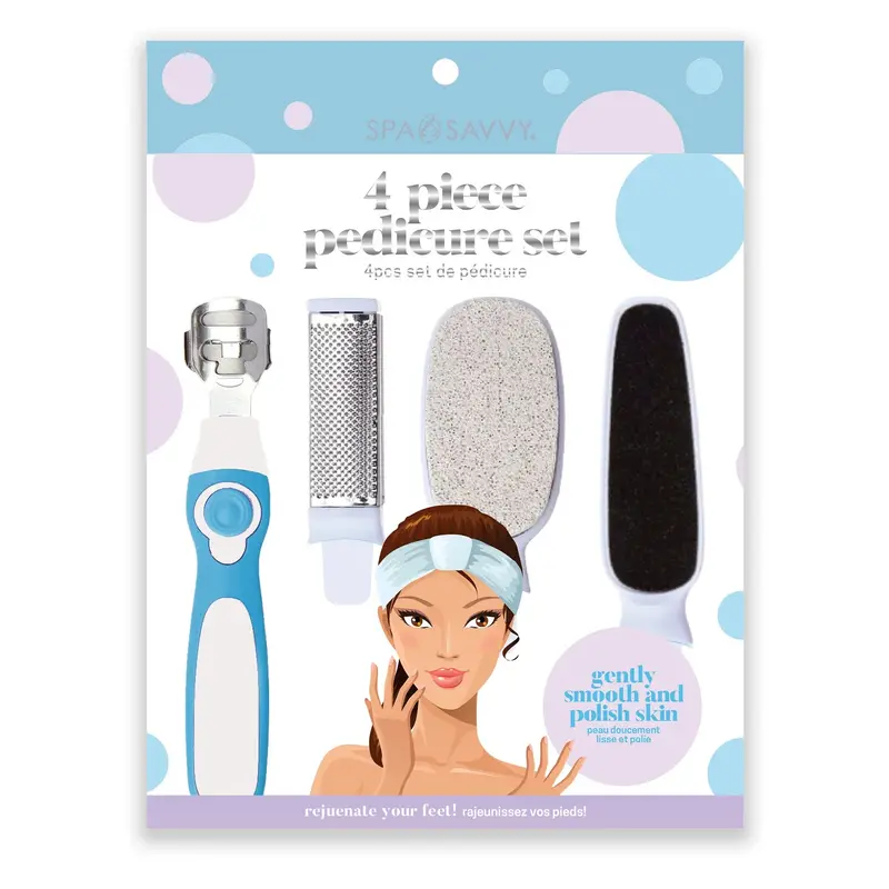 Spa Savvy Complete Pedicure Tool Kit – 4-Piece Set 1