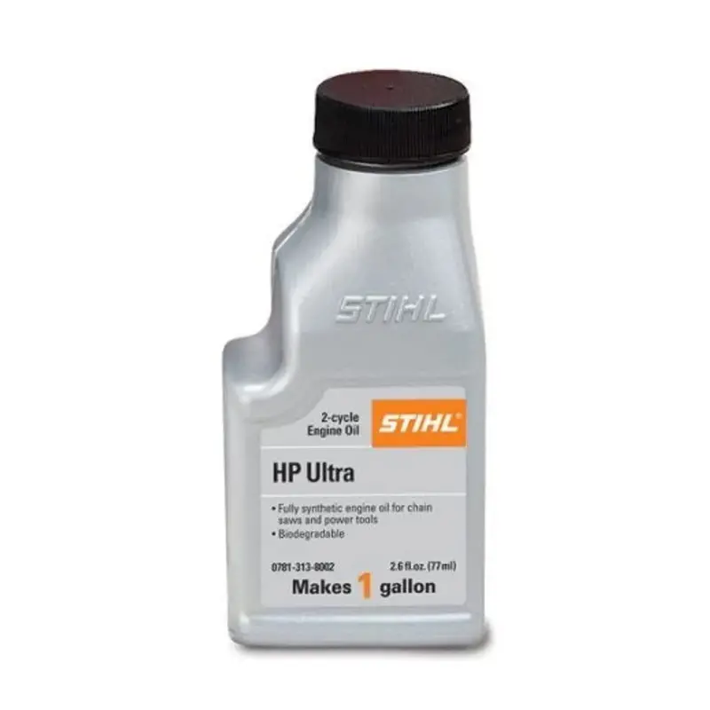 Stihl Hp Ultra 2-Stroke Oil (2.6 Oz × 2) – Pre-Mixed 50:1 Formula, Genuine 1-Gallon Blend 1