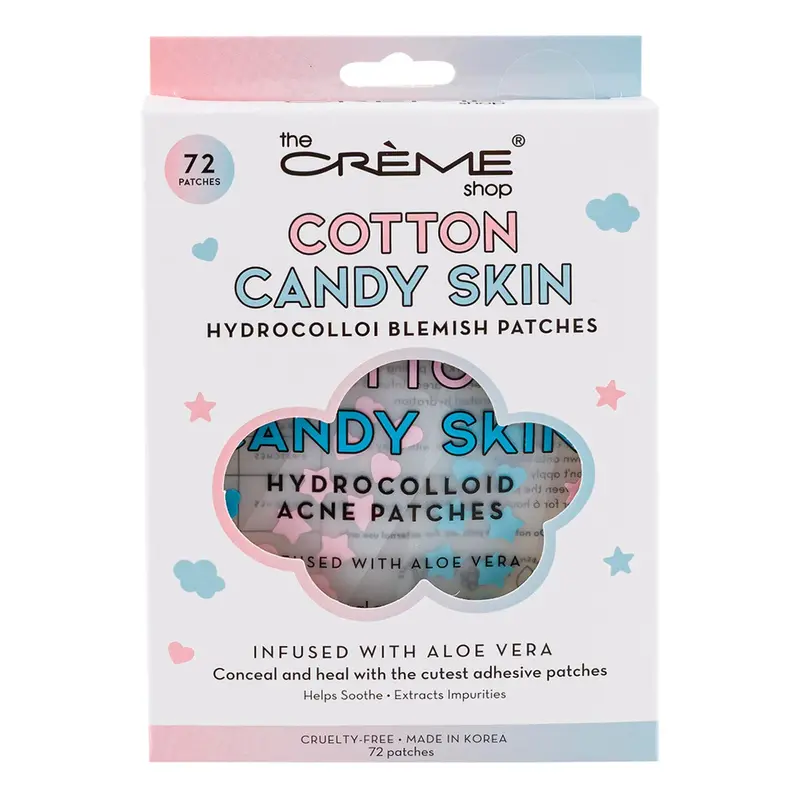 The Creme Shop Cotton Candy Skin Hydrocolloid Acne Patches – 72 Count Blemish Defense 1