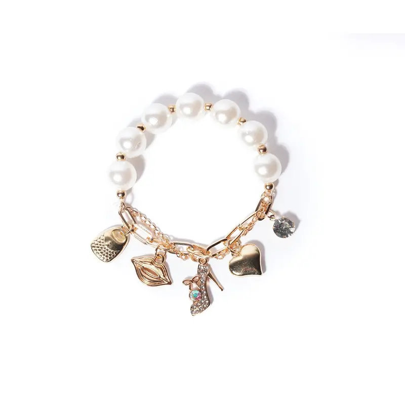 Women’S Adjustable Charm Bracelet – Mixed-Metal Accented Design 1